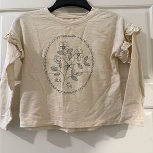 Rylee + Cru Cream Long Sleeve Floral Tee